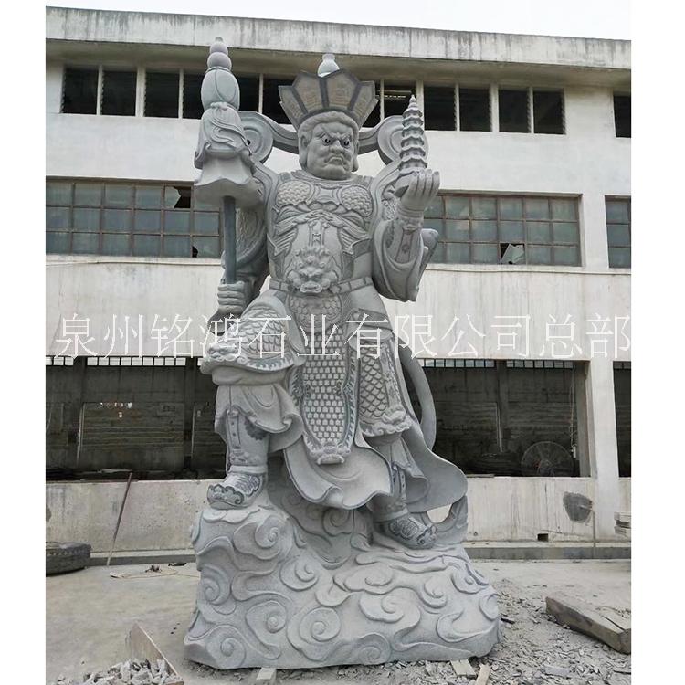 石雕四大金剛 寺廟供奉石雕佛像護(hù)法擺件