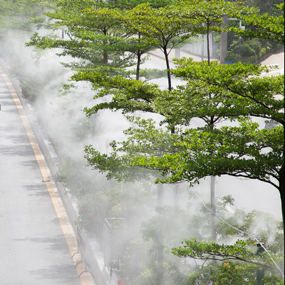 人造雾厂房加湿设备雾化系统水泵冷雾雾森主机景观喷雾高压造雾机图片