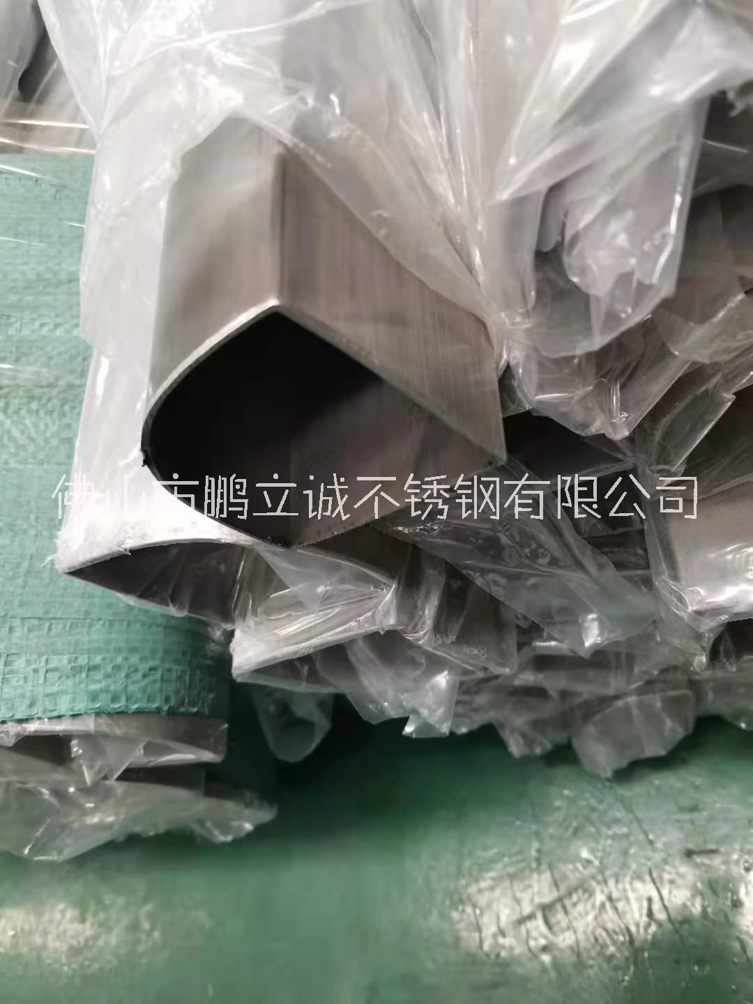 304不锈钢制品管扇形管 304不锈钢制品管扇形管拉丝面图片