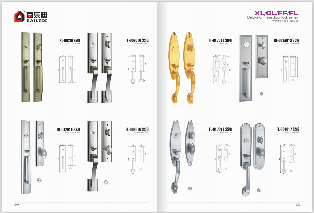 欧式豪华大拉手门锁AL系列图片