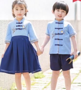 兰州市幼儿园国学风园服夏季装小学生校服厂家