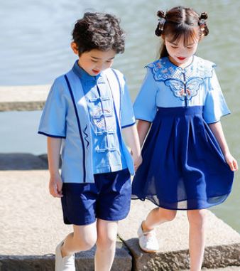 幼儿园园服订制国学风夏季款 儿童班班服中国风