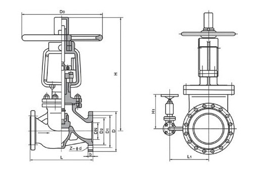 YJ41W/Y 氧氣截止閥圖片/YJ41W/Y 氧氣截止閥樣板圖 (2)