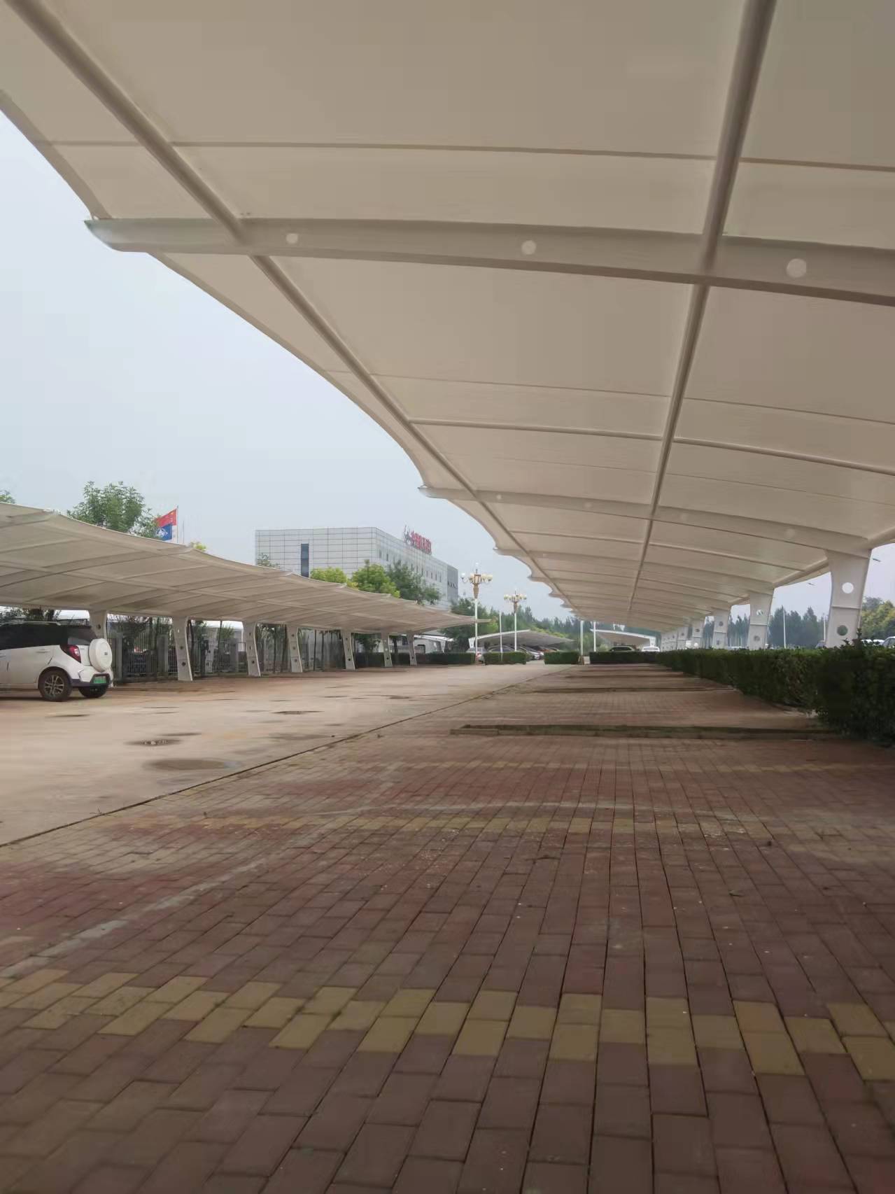 膜結(jié)構(gòu)停車棚圖片/膜結(jié)構(gòu)停車棚樣板圖 (3)
