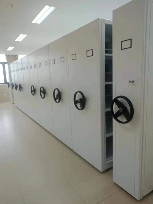 深圳文件柜價(jià)格 帶軌道密集文件柜 6層移動(dòng)檔案柜 手動(dòng)推柜