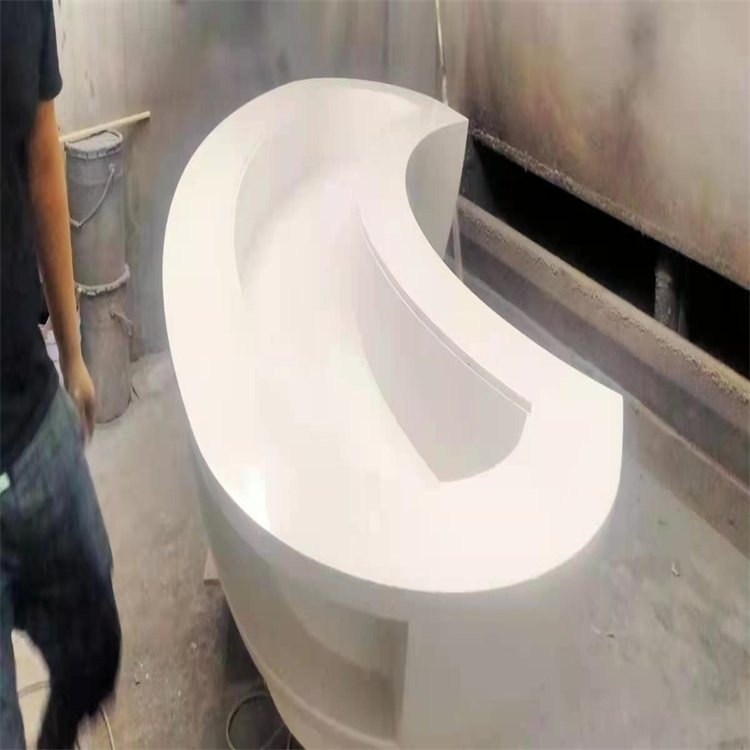 森匠木業(yè) 異型弧形吧臺 收銀臺定制 簡約現(xiàn)代烤漆個性前臺