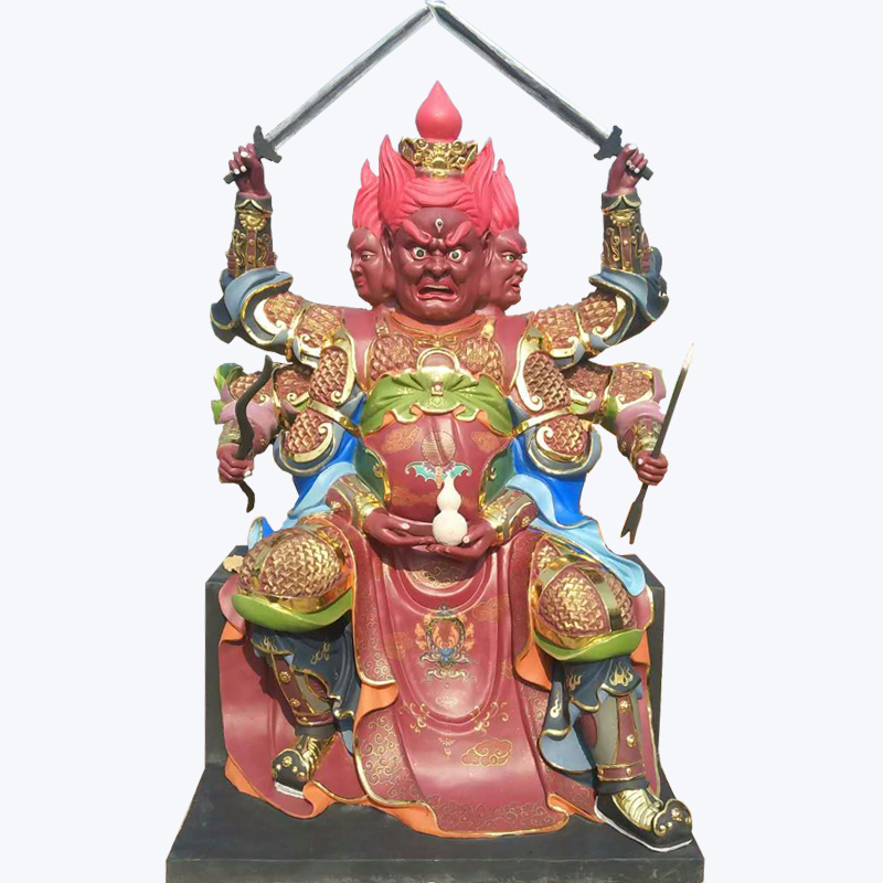火神佛像 火德星君佛像 三頭六臂火神爺佛像 宗教祭祀寺廟供奉