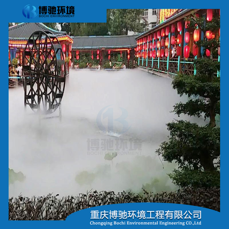 户外水景喷雾造景_水雾造景_雾森系统|厂家|设备|云南博驰环境公司图片