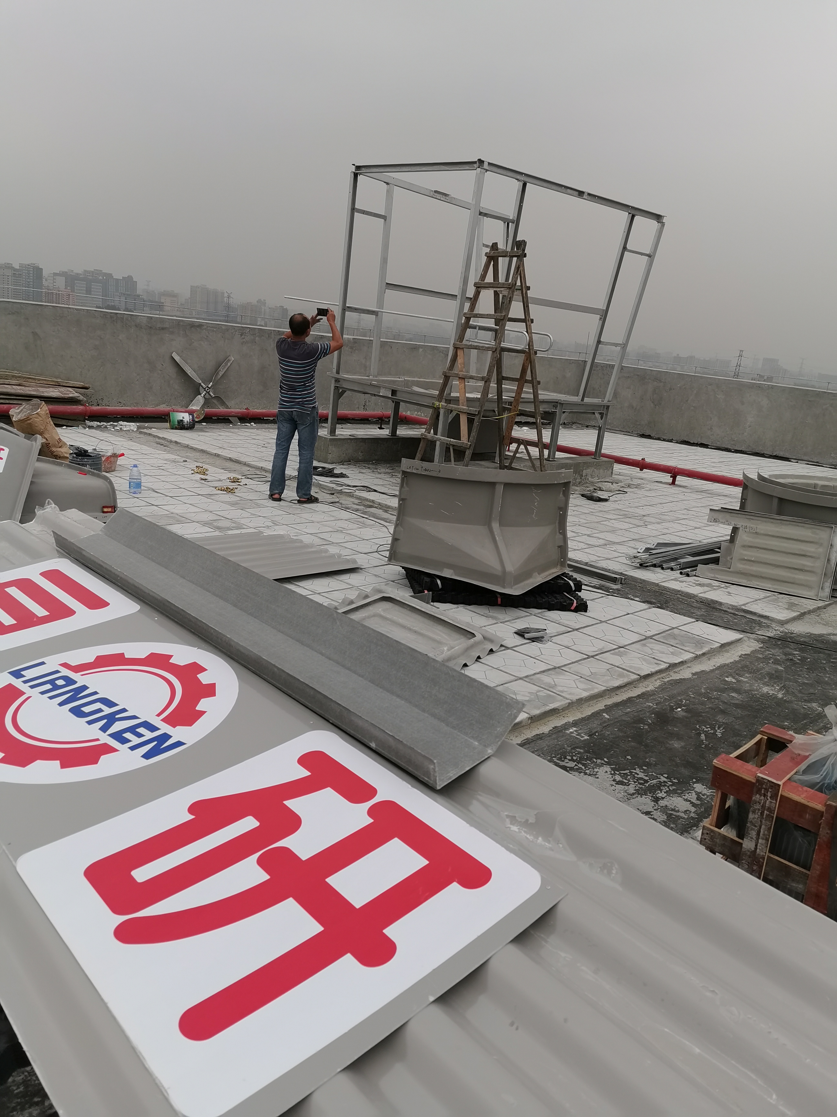 冷卻塔安裝圖片/冷卻塔安裝樣板圖 (1)