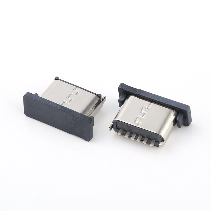 TYPE-C母座6P立式插件圖片/TYPE-C母座6P立式插件樣板圖 (2)