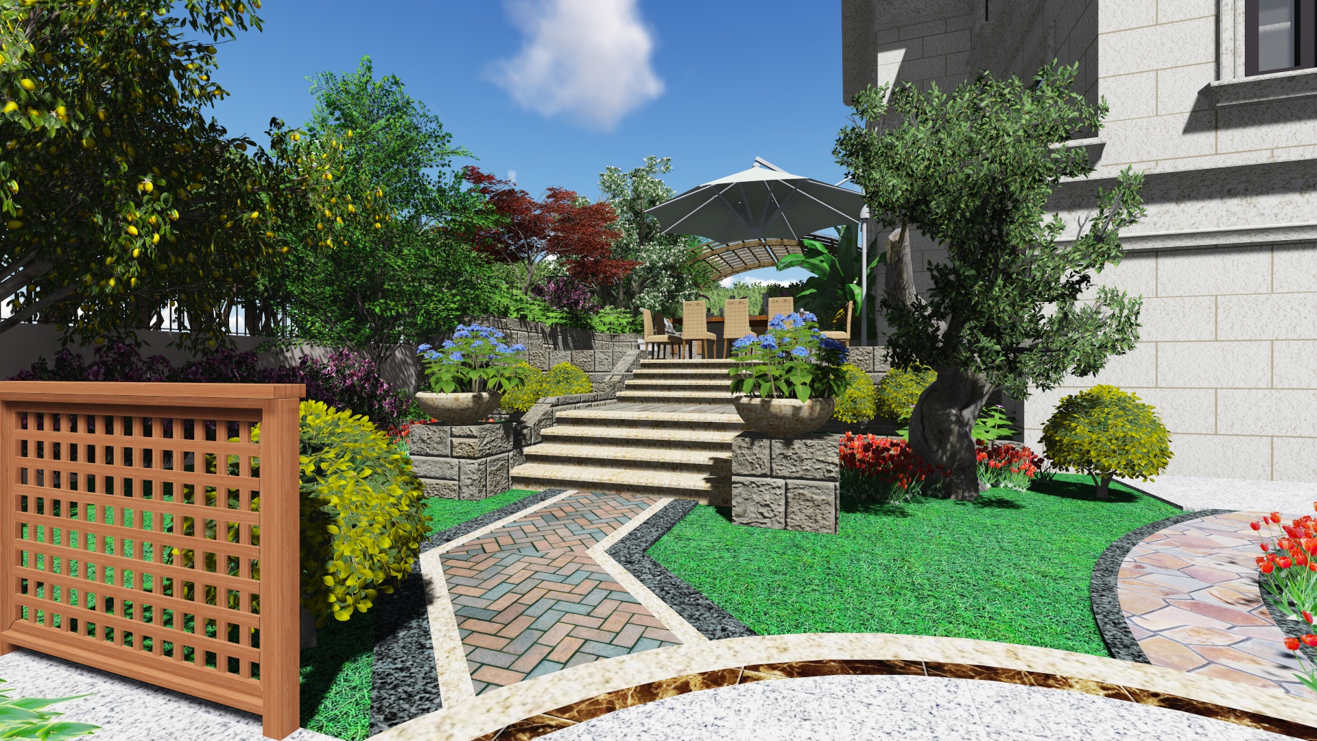 別墅庭院裝修圖片/別墅庭院裝修樣板圖 (4)