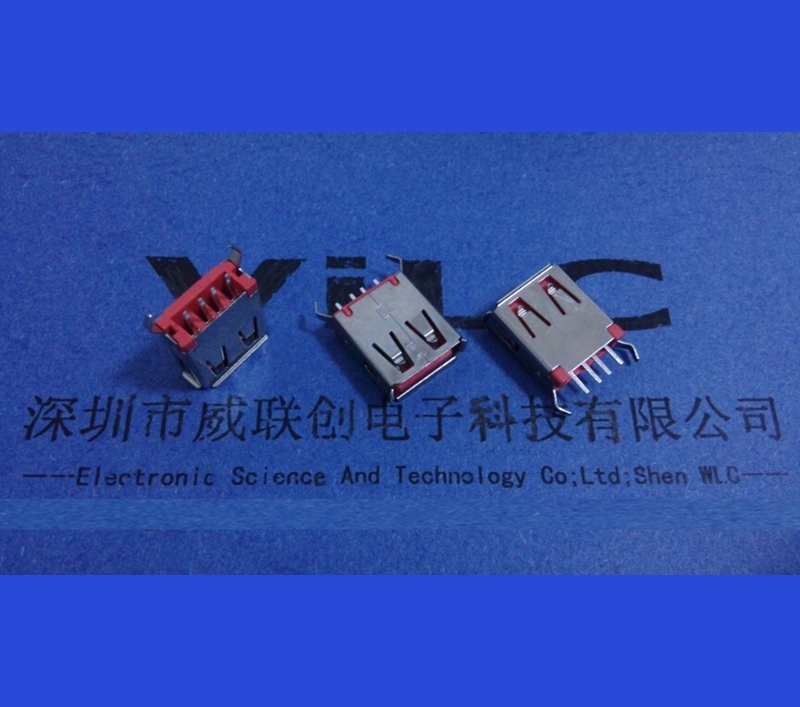 加长针加长脚 USB2.0母座图片/加长针加长脚 USB2.0母座样板图 (3)