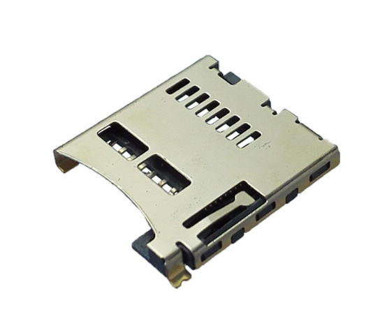 自彈自鎖TF卡座 TF PUSH卡座 MICRO SD常開偵測開關(guān) 免費(fèi)供樣