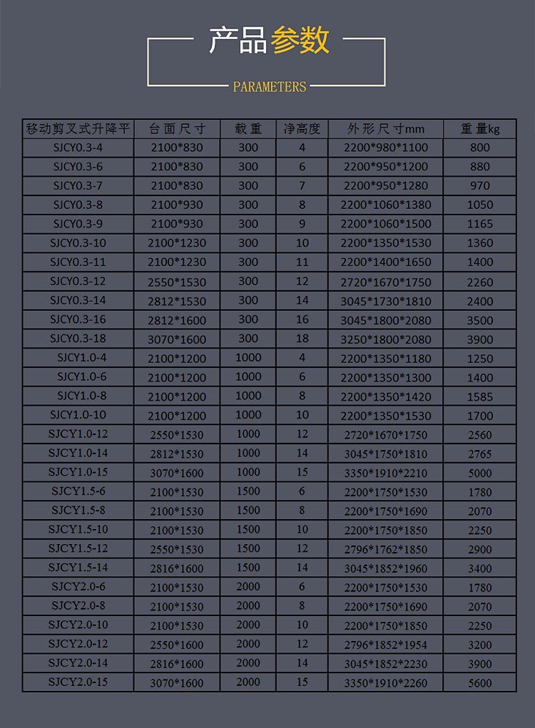 江西剪叉式电动升降机报价13160832171