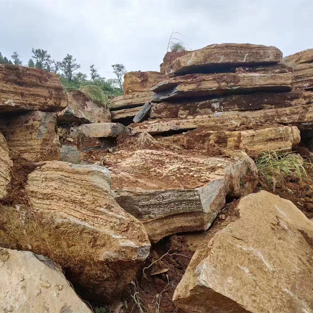 千层岩奇石供应商-千层石厂家-千层石哪家好-假山千层石价格多少钱-【河北东轩园林古建筑工程有限公司】图片