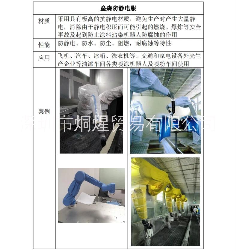 IRB發(fā)那科庫(kù)卡安川耐高溫防靜電防塵服保護(hù)非標(biāo)定制機(jī)器人防護(hù)服