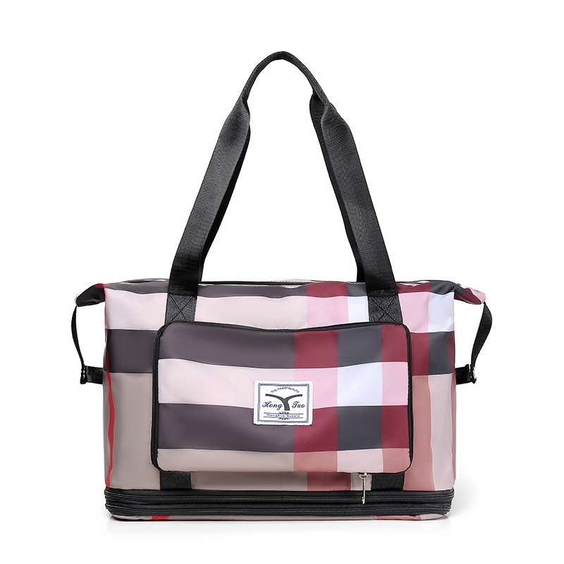 新款旅行包戶外運動大容量旅行袋可擴展時尚健身包簡約潮搭單肩包