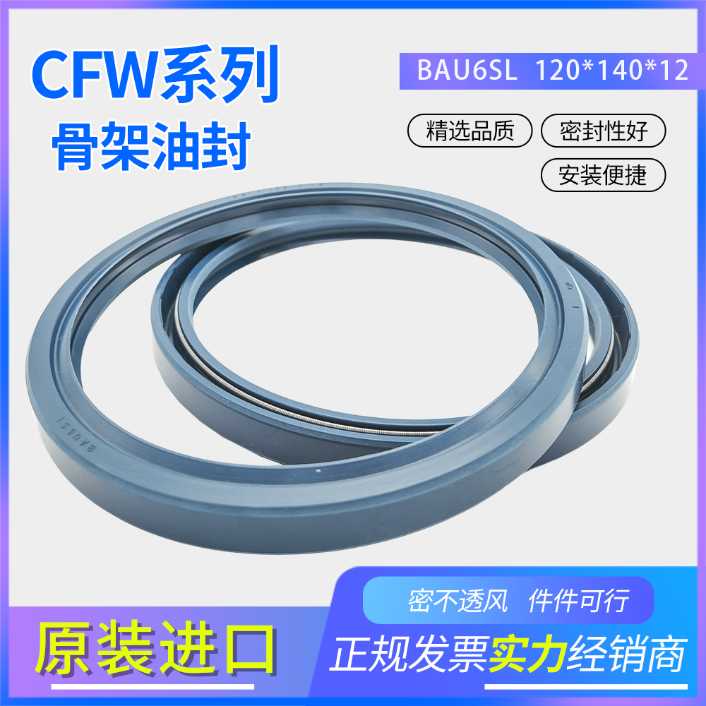 德國CFW骨架油封120*140*12耐油耐磨正品現(xiàn)貨密封件 BAU6SL