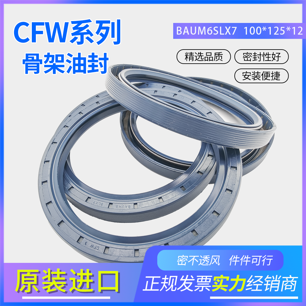德國CFW骨架油封100*125*12耐油耐磨正品現(xiàn)貨密封 BAUM6SLX7 BAUM6SLX7 ACFW3