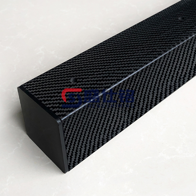 非標定制碳纖維方管 高剛性耐沖擊 工業(yè)碳纖維管件