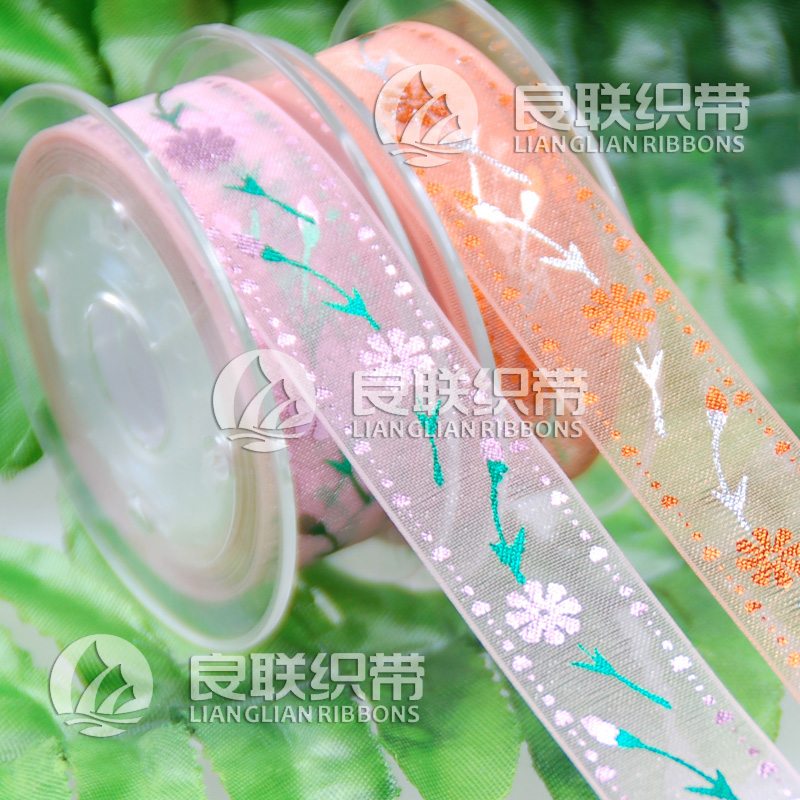 供應(yīng)雪紗織帶印刷可定制廈門良聯(lián)織帶