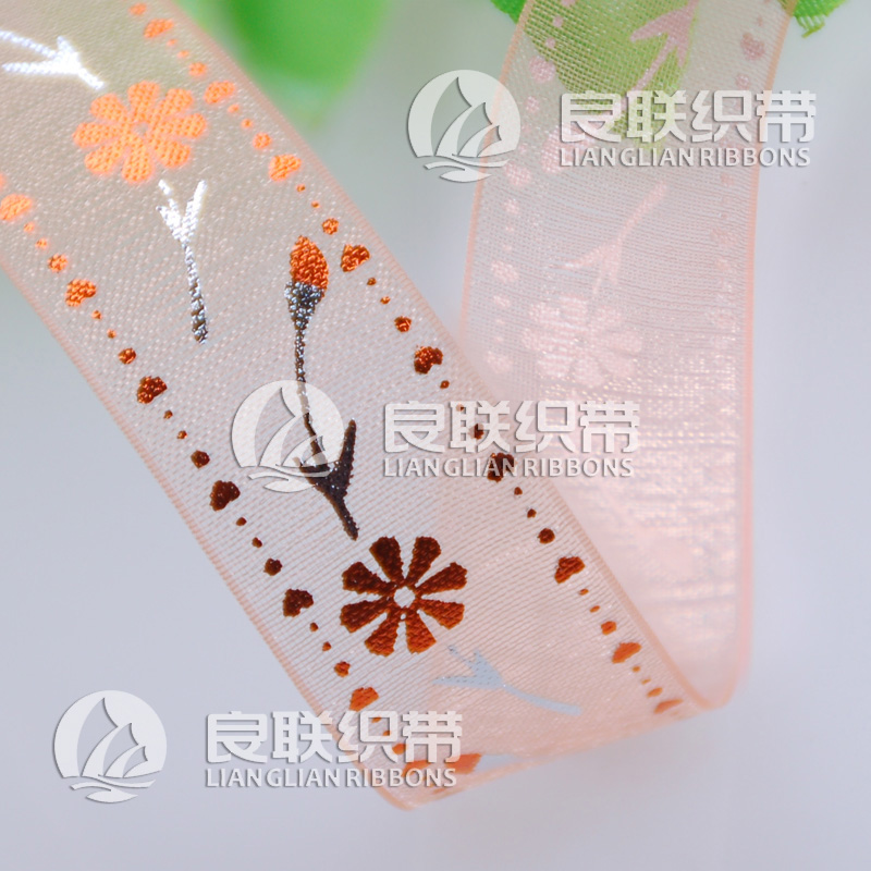 供應(yīng)雪紗織帶印刷可定制廈門良聯(lián)織帶