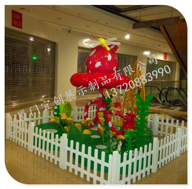 供應(yīng)商場DP點裝飾 玻璃鋼大玫瑰 美陳DP點 商場景觀雕塑廠家 商場開業(yè)裝飾 商場裝飾