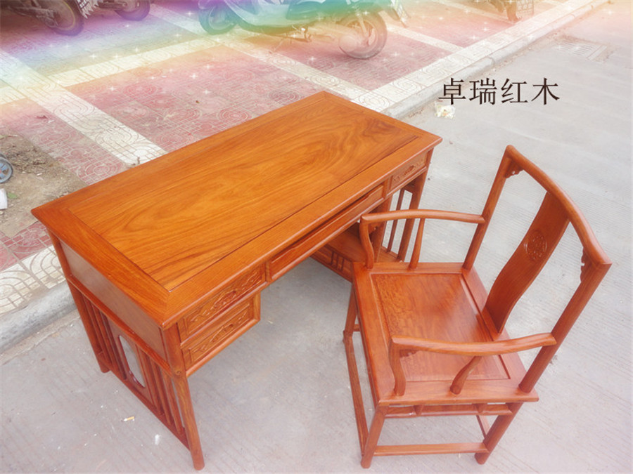 供應(yīng)卓瑞木工藝品廠明氏電腦桌仿古精雕