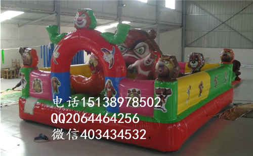 供應(yīng)兒童充氣城堡室外大小型  充氣玩具滑梯熊出沒