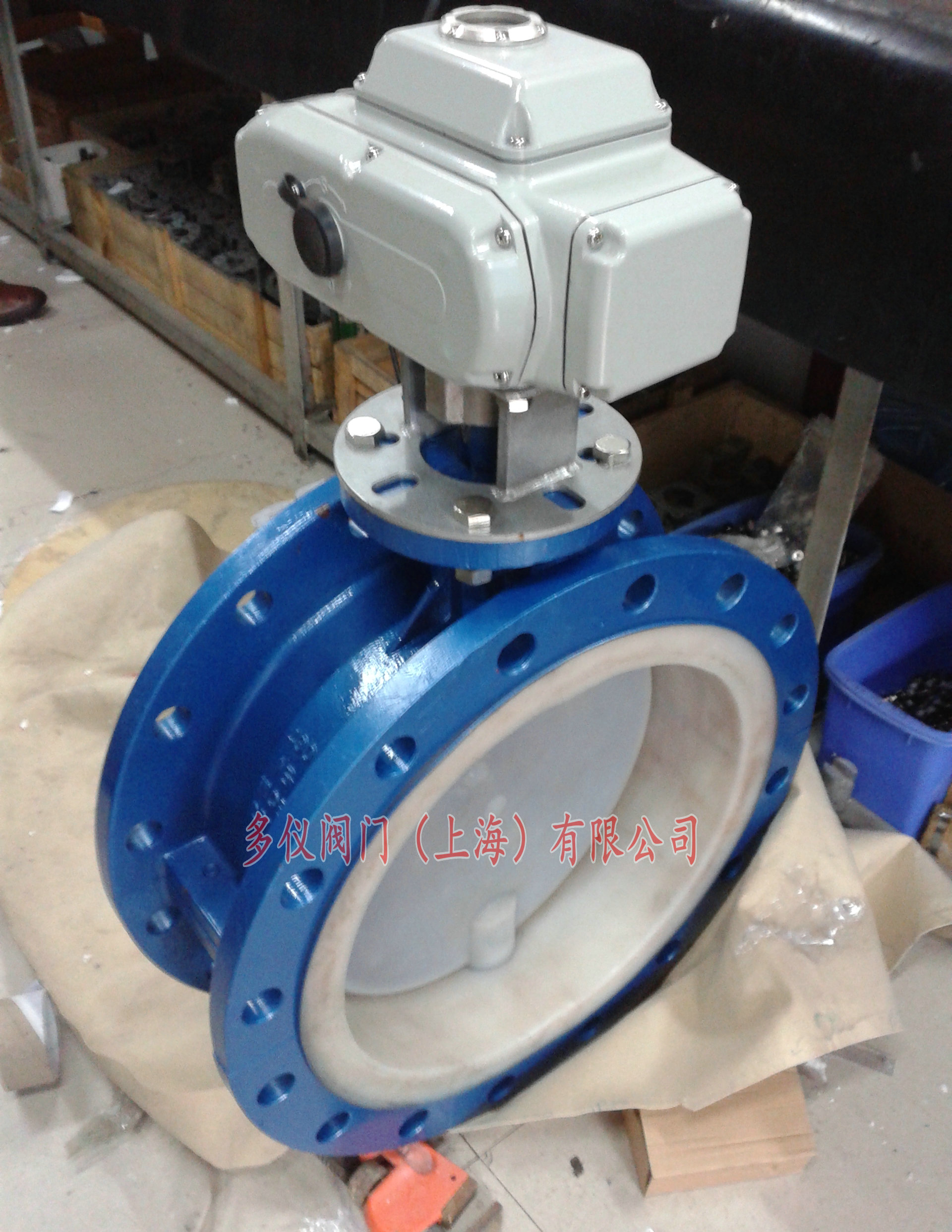 供應用于防腐蝕的電動法蘭襯氟蝶閥D941F46