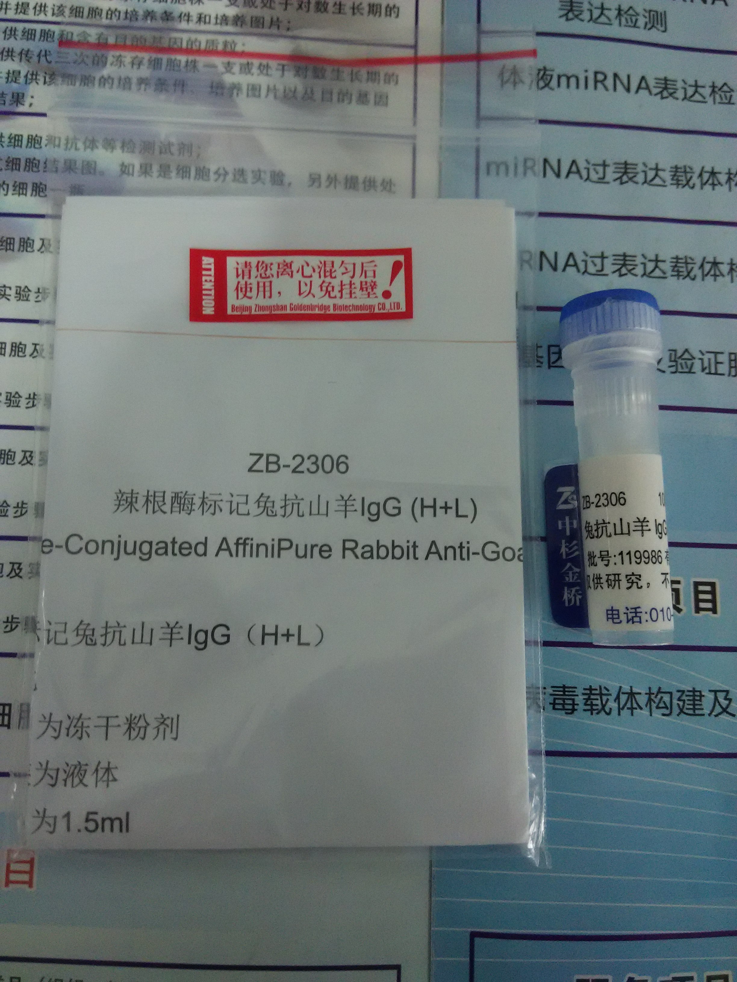 供應(yīng)辣根酶標(biāo)記兔抗山羊IgG 中杉金橋 ZB-2306 量大更優(yōu)惠 現(xiàn)貨供應(yīng) 生物試劑