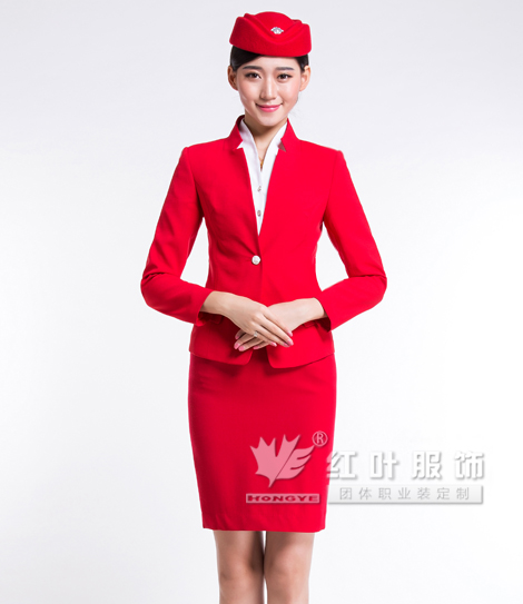 供應(yīng)定做空姐服75-鄭州紅葉服飾
