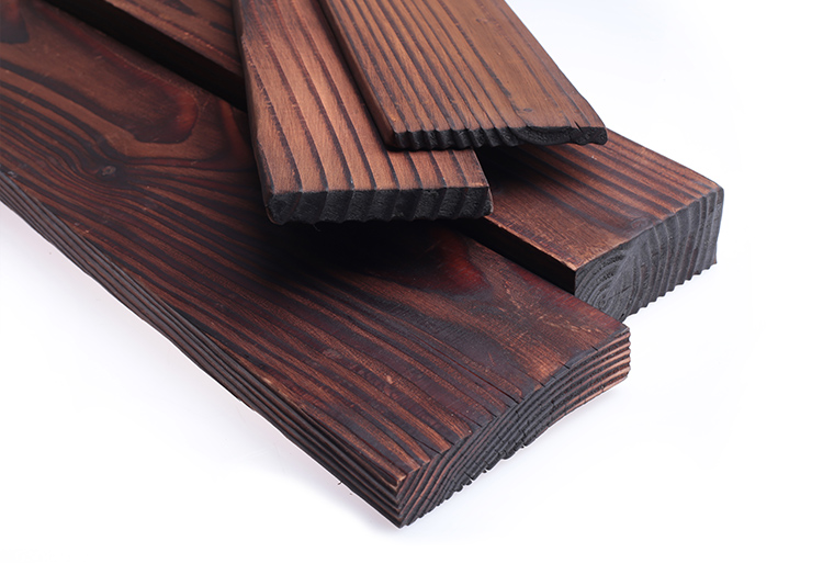 供應(yīng)用于 戶外地板 的花旗松碳化木 戶外地板 仿古實木