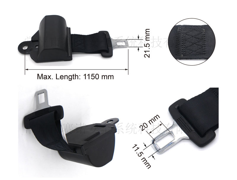 高質(zhì)量 工程車 自動卷收二點式安全帶 自鎖兩點式安全帶 帶信號線