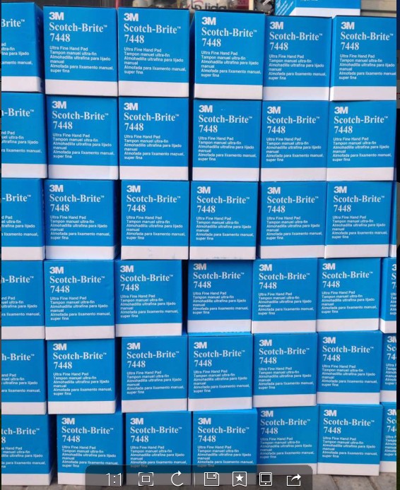 供應(yīng)3M7448百潔布模具拉絲拋光布 3M打磨布7448