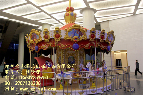 供應(yīng)公園廣場必備游樂設(shè)備旋轉(zhuǎn)木馬 豪華旋轉(zhuǎn)木馬