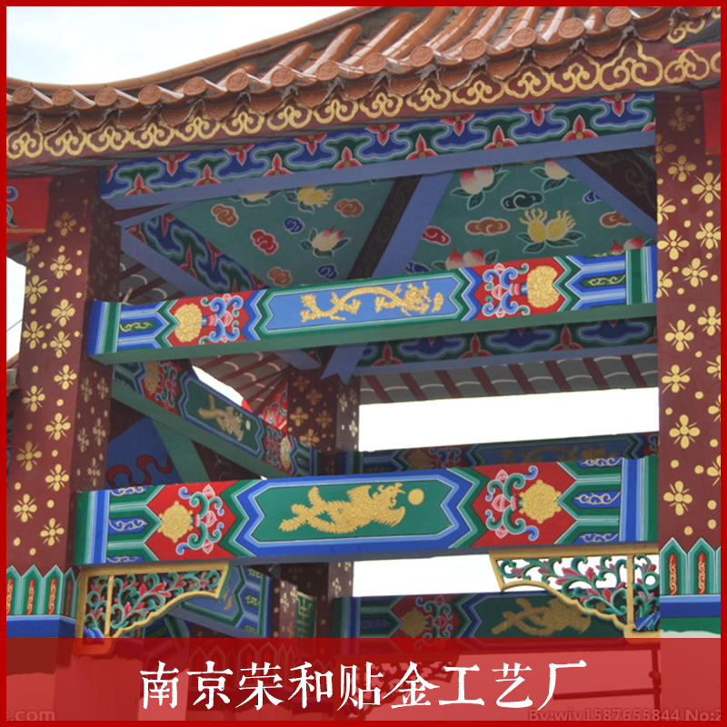 貼金工程案例 彩繪貼金工程案例 四大天王佛像 彩繪貼金四大金剛