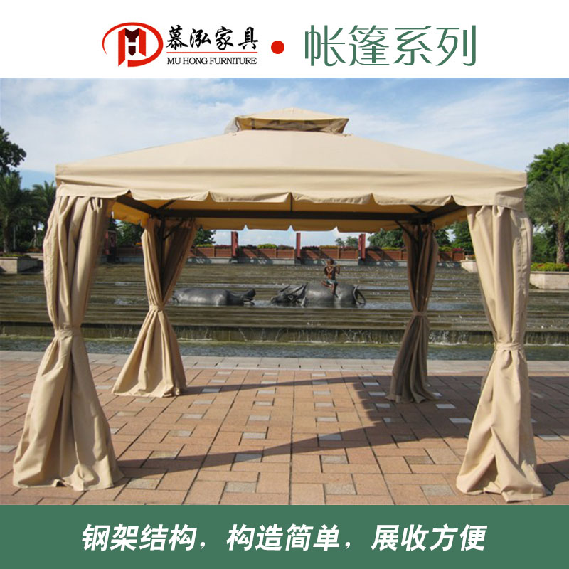 供應(yīng)戶外帳篷 休閑花園別墅帳篷 庭院雨棚 戶外四柱羅馬帳篷