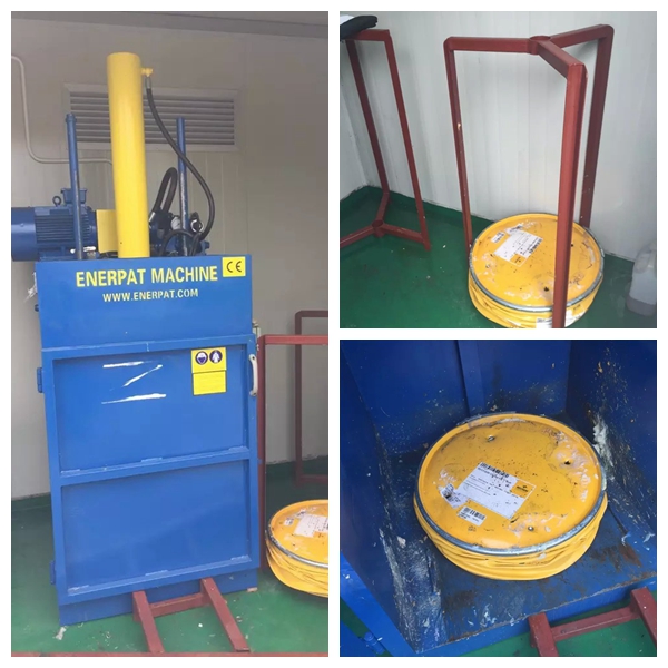 供應(yīng)油桶壓扁機(jī)