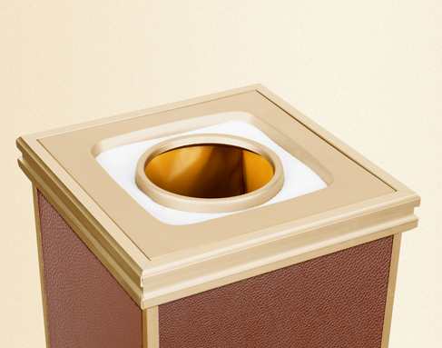 大堂煙灰盅 寫字樓煙灰盅批發(fā) 酒店皮革座地?zé)熁抑褄d-0034