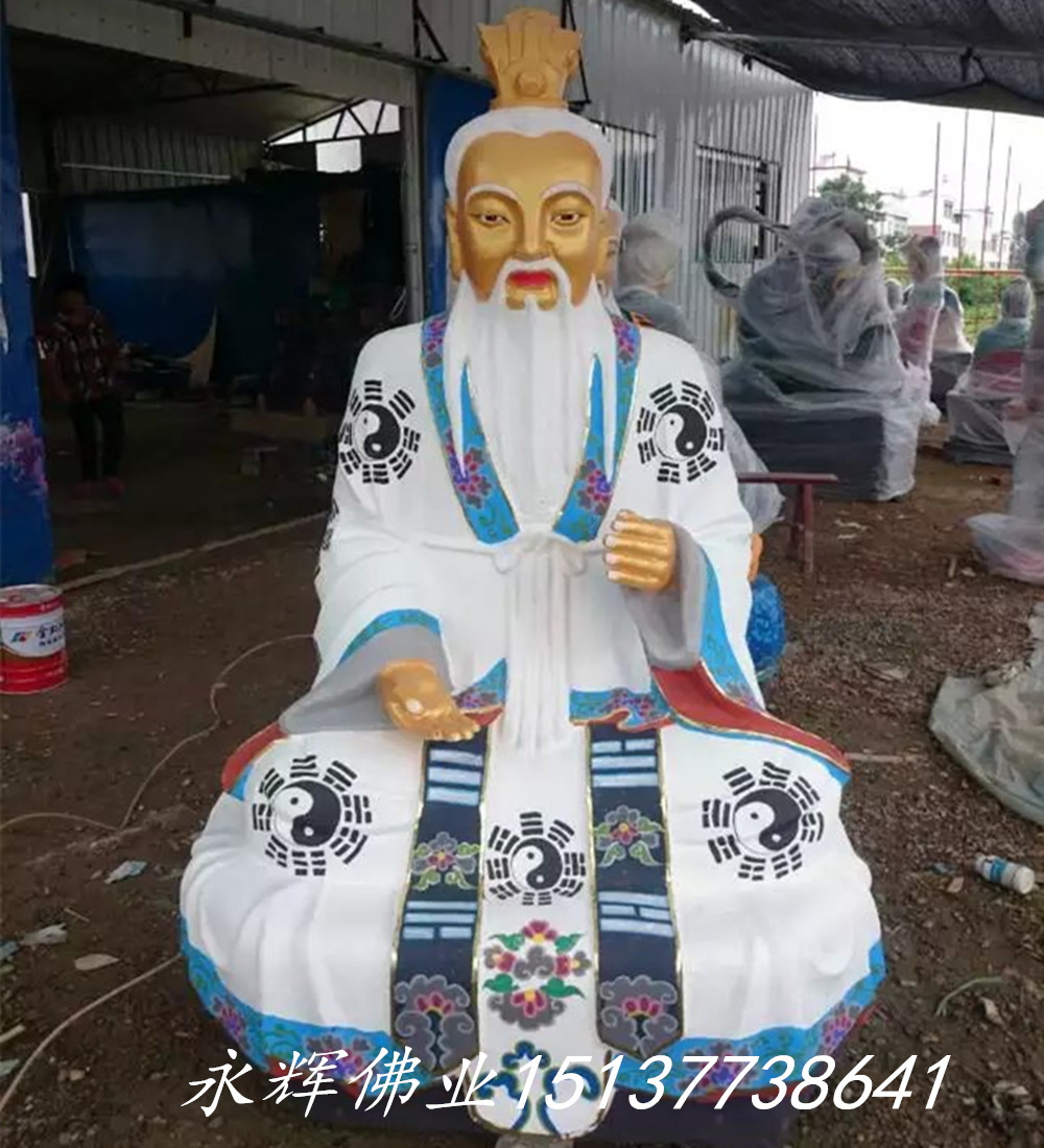 廠家直銷樹脂佛像 孔子包公雕塑彩繪噴金神像