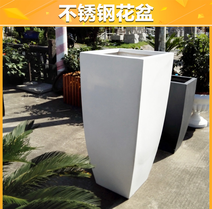 供應(yīng)中山不銹鋼大花盆批發(fā)，中山不銹鋼景觀花盆批發(fā)價，景觀花盆