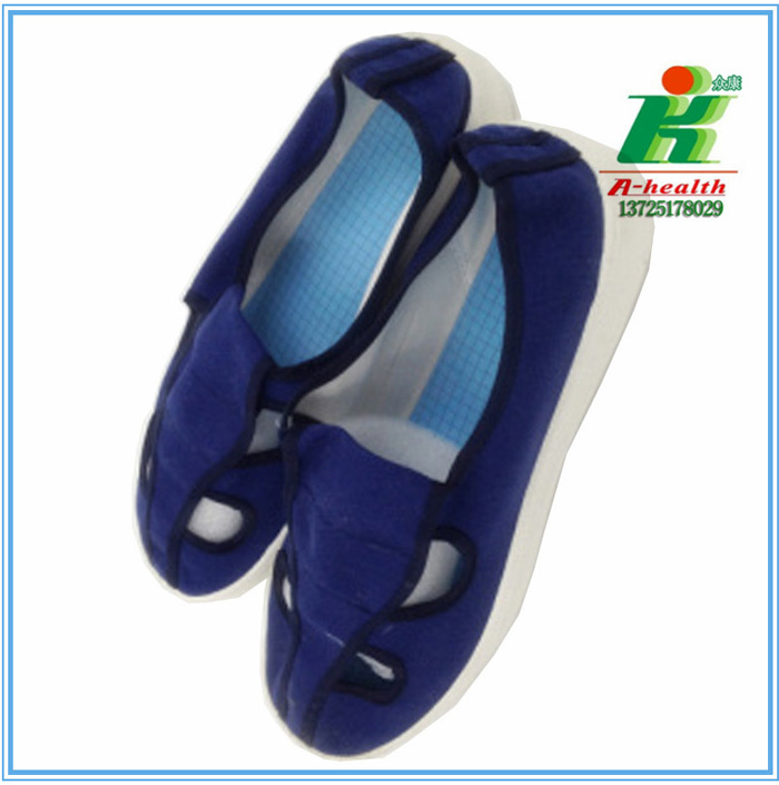 供應(yīng)LINKWORLD藍(lán)色帆布四眼鞋，防靜電工作鞋子
