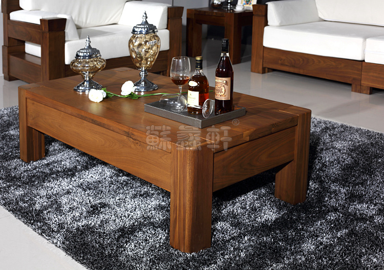 供應北美黑胡桃實木沙發(fā)茶幾組合蘇州合和木緣實木家具工廠直銷