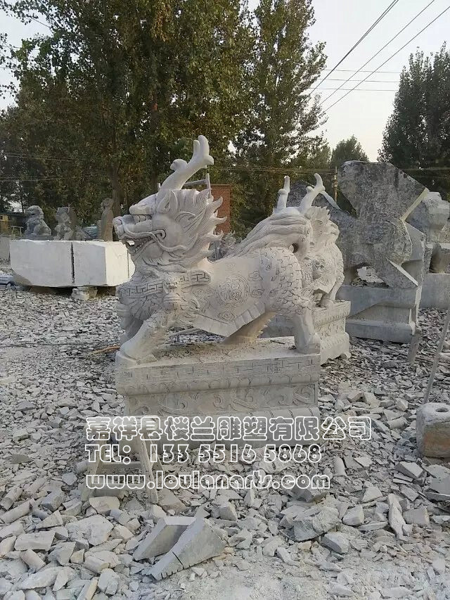 供應(yīng)福建石雕麒麟開光招財(cái)石麒麟 廠家定做石雕麒麟招財(cái)石麒麟