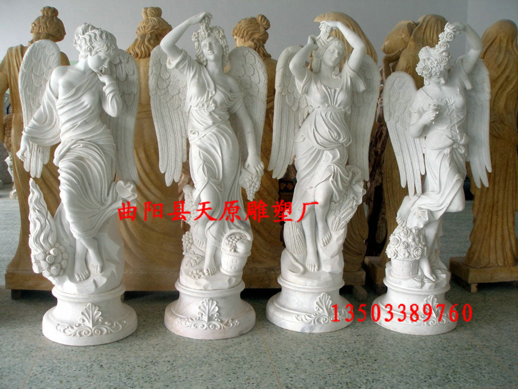 供應(yīng)石雕花神雕塑石雕四季神歐式人物曲陽石雕
