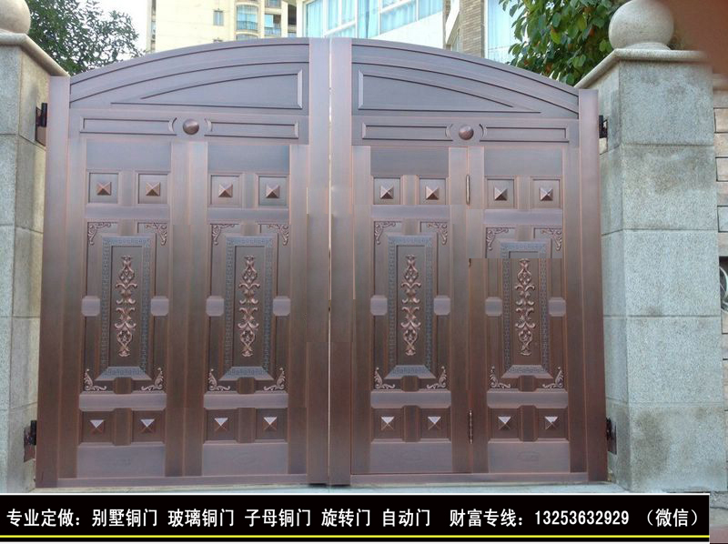 供應三門峽玻璃銅門 酒店* 定做熱線：13253632929