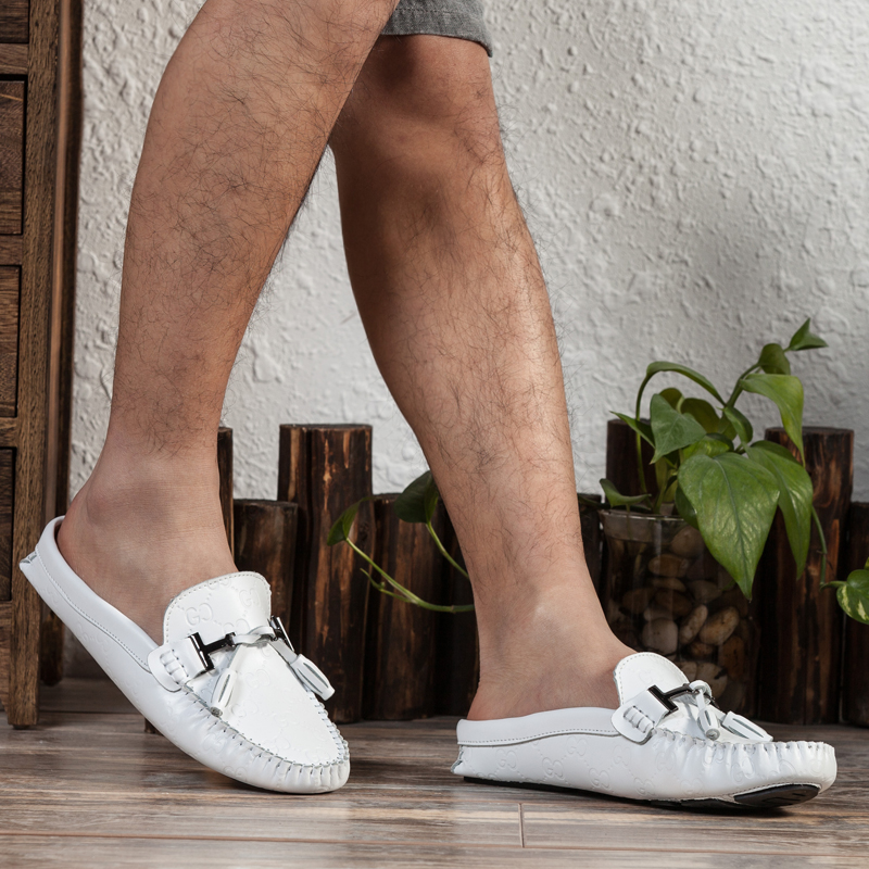 豆豆鞋春季新款男鞋透氣春季2022新款鞋男潮流軟底韓版休閑皮鞋男網紅小白鞋 豆豆鞋春季新款男鞋透氣男潮流軟底