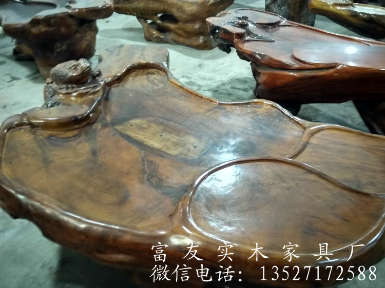 供應(yīng)金絲楠木根雕茶幾整體雞翅木茶臺
