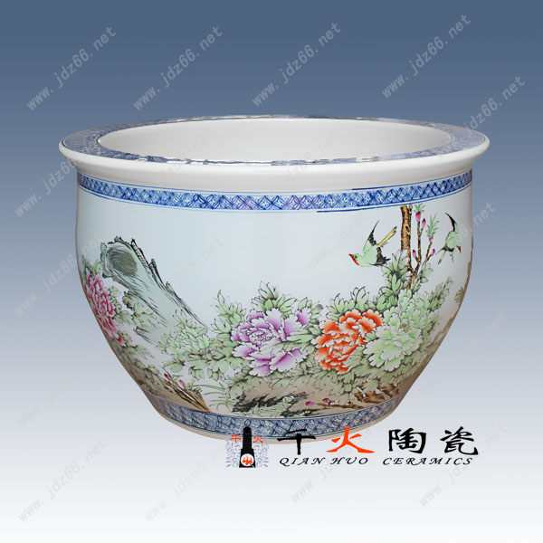 供應(yīng)陶瓷魚缸廠家 過濾陶瓷魚缸 自動水循環(huán)